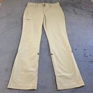 Eddie Bauer Travex Womens 10 Tan Khaki Roll Tab Convertible Hiking Pants
